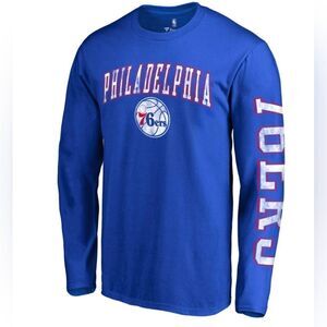 Philadelphia 76ers Fanatics Distressed Arch Primary Logo Long sleeve